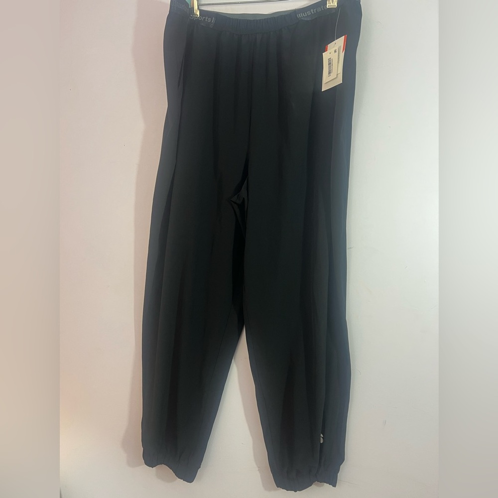 Sports Illustrated Black Jogger Pants Men’s XL NWT Elastic Cuff 28” Inseam